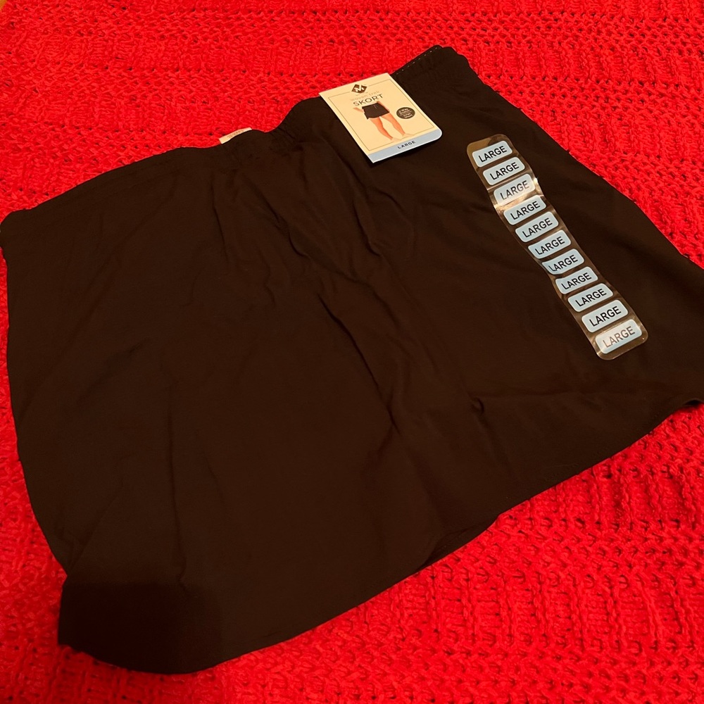 Black Drawstring Skort